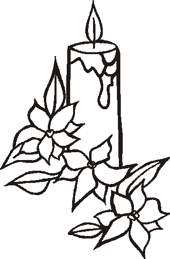 disegni candele da colorare