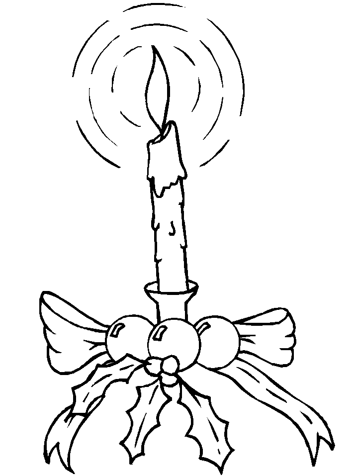 disegni candele da colorare