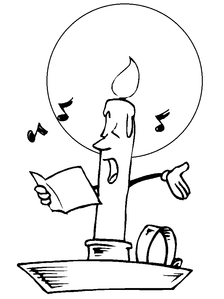 disegni candele da colorare
