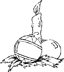 disegni candele da colorare