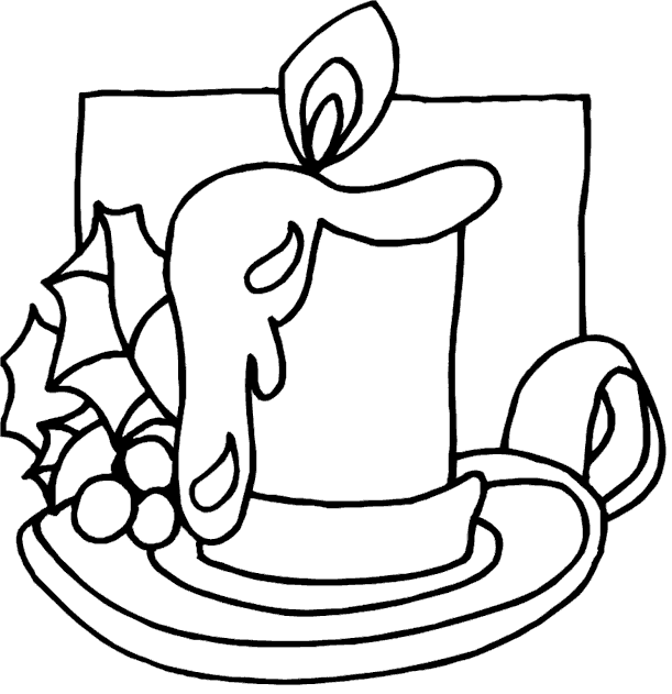 disegni candele da colorare
