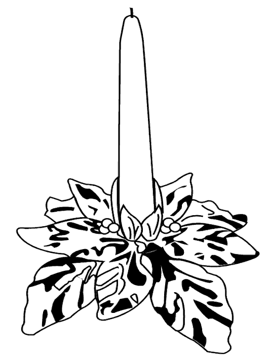 disegni candele da colorare
