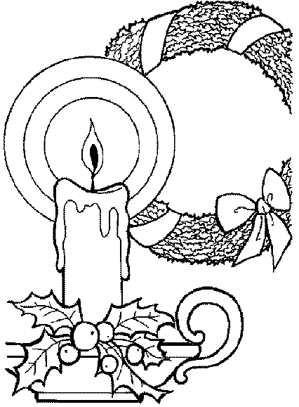 disegni candele da colorare