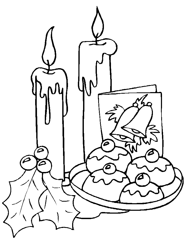 disegni candele da colorare