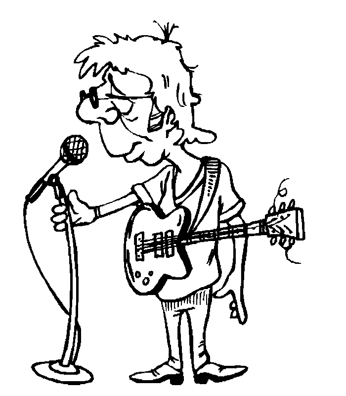 disegni cantante da colorare