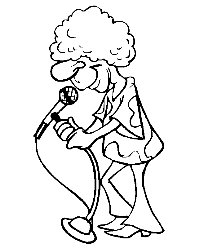 disegni cantante da colorare