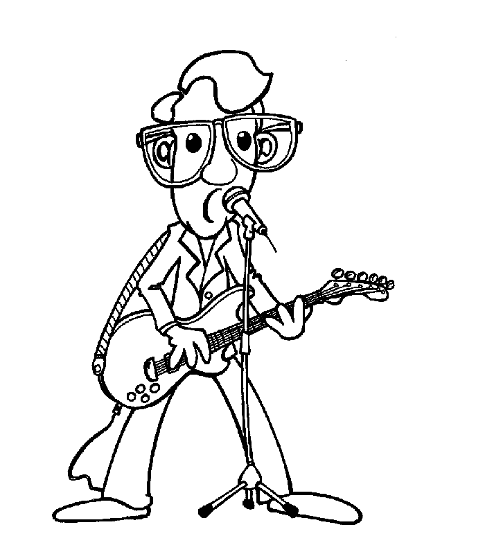 disegni cantante da colorare