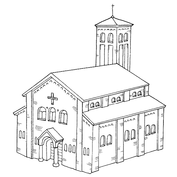 disegni chiese da colorare