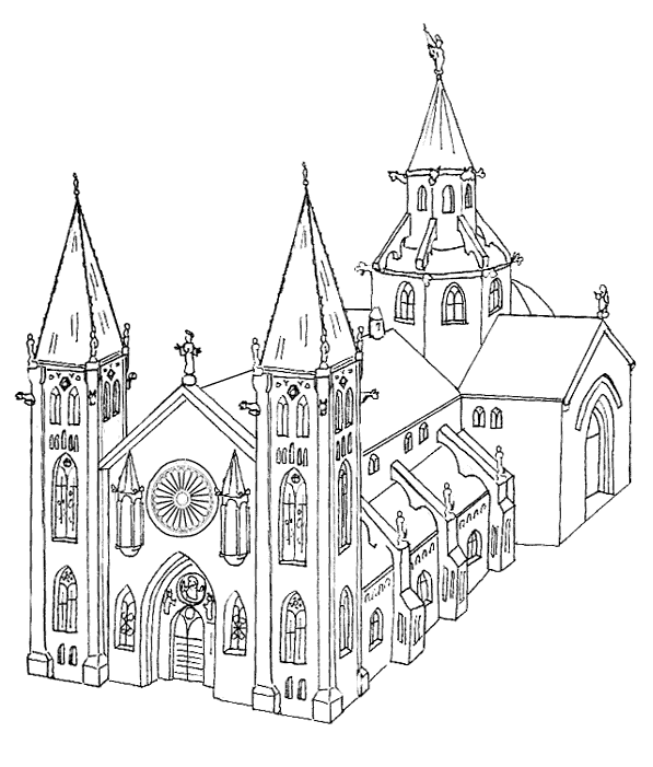 disegni chiese da colorare