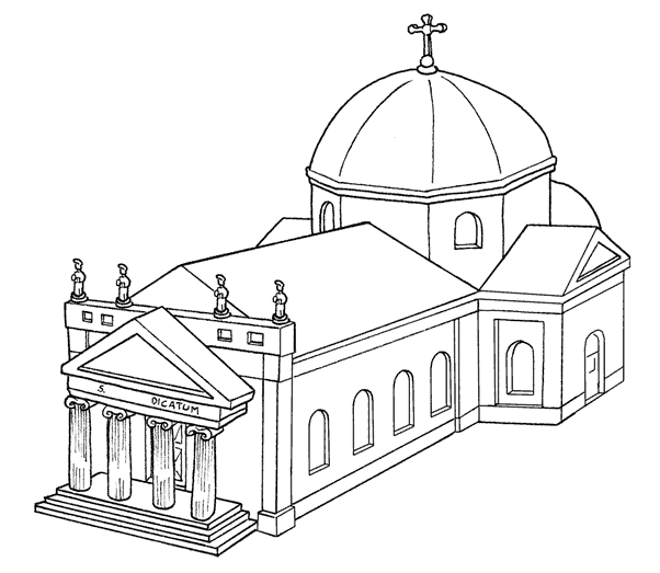 disegni chiese da colorare