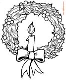 disegni corone natale da colorare