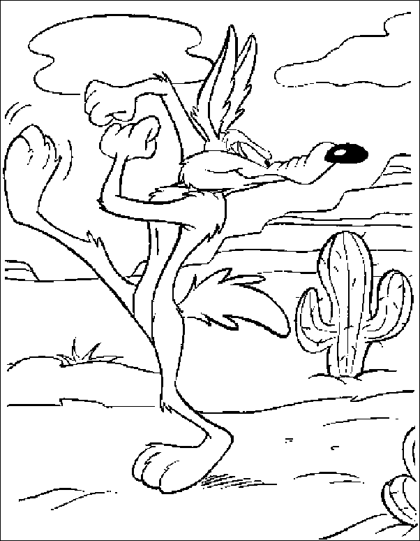 disegni coyote bip bip da colorare