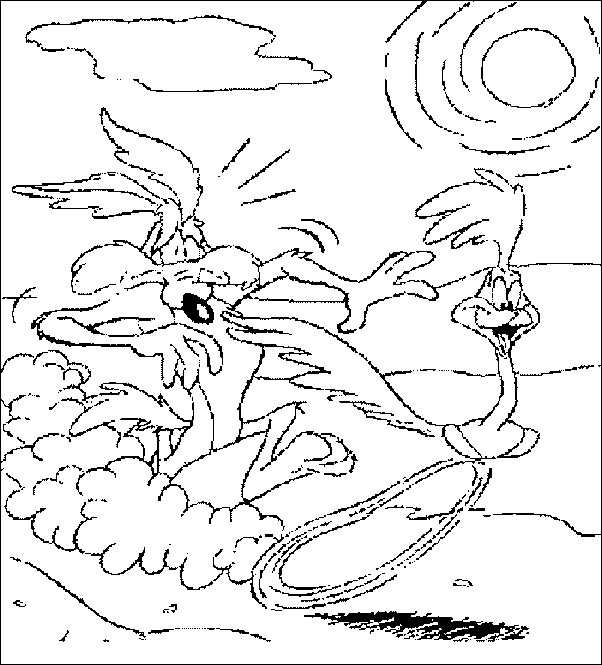 disegni coyote bip bip da colorare
