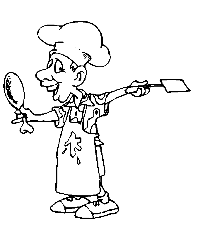 disegni cuoco da colorare
