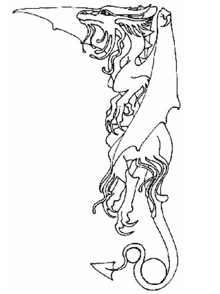 disegni draghi da colorare
