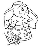 disegni dumbo da colorare