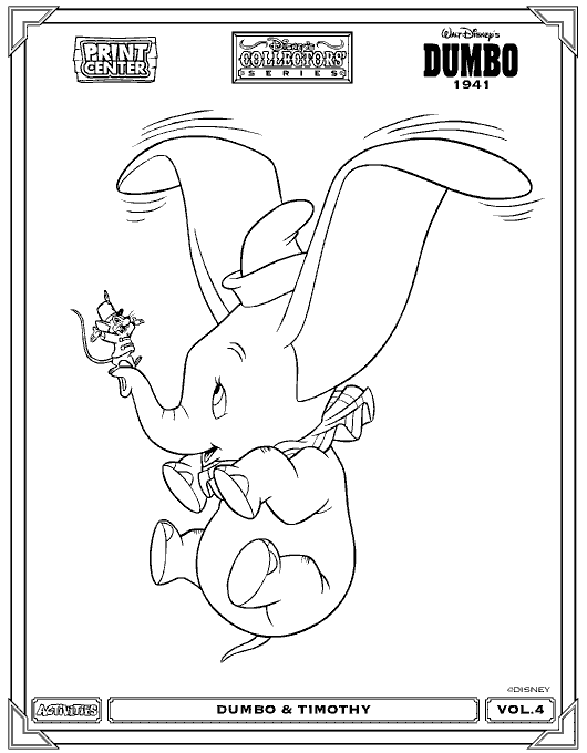 disegni dumbo da colorare