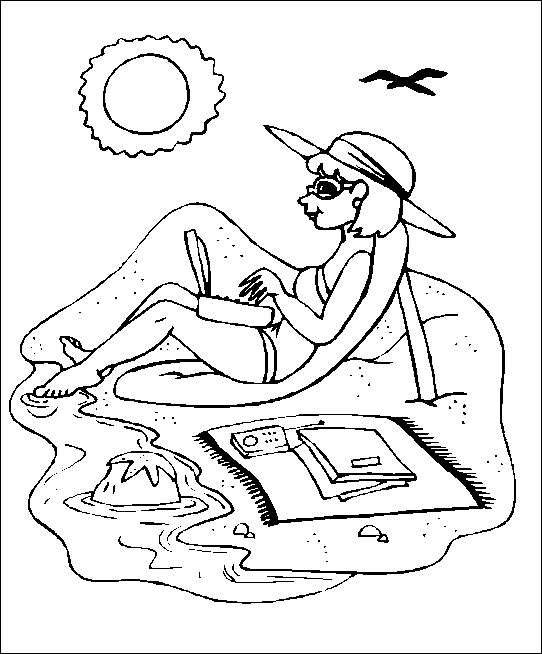 disegni estate da colorare
