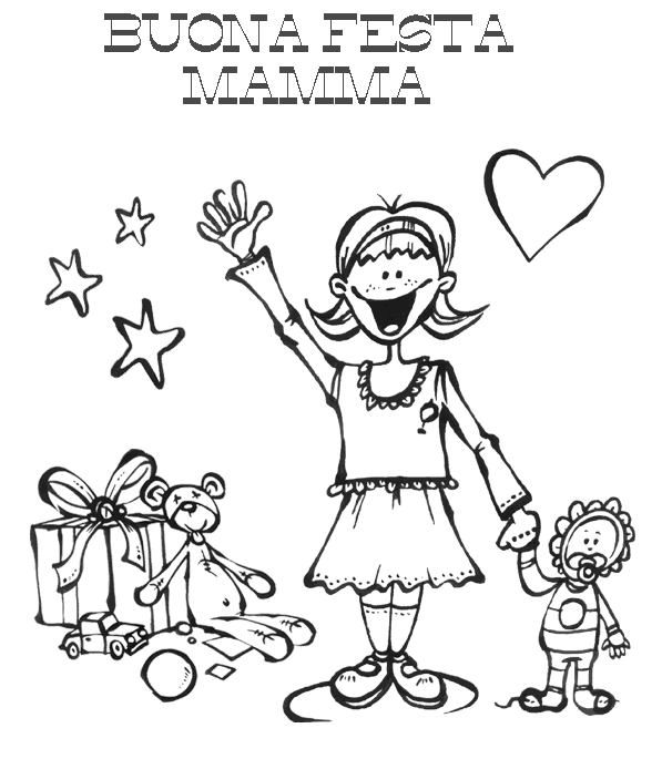 disegni festa mamma da colorare