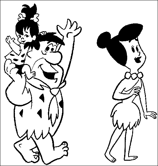 disegni flintstones da colorare
