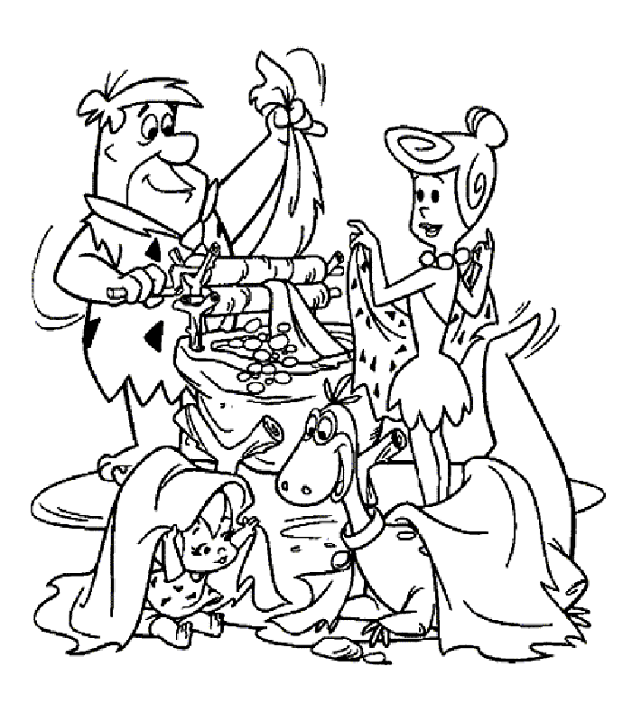 disegni flintstones da colorare