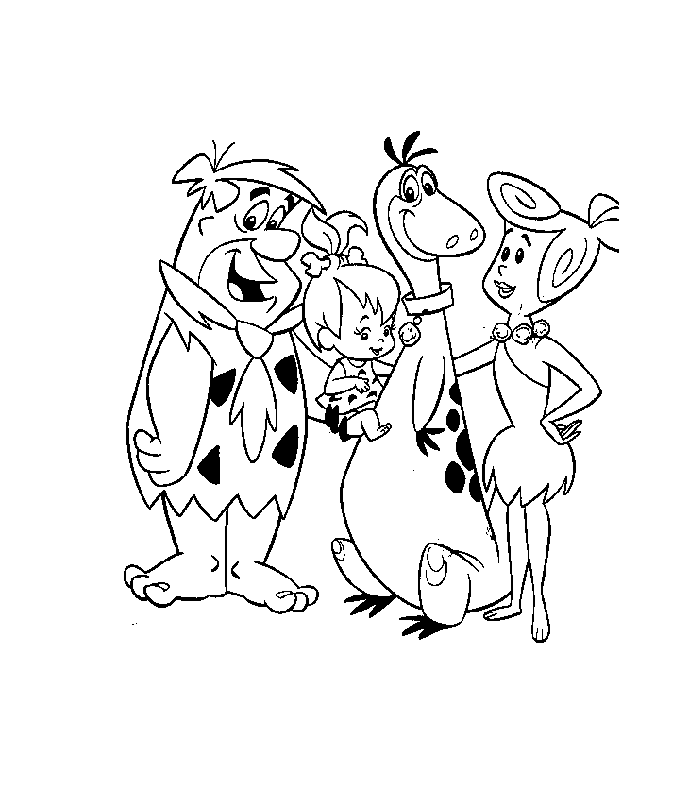 disegni flintstones da colorare