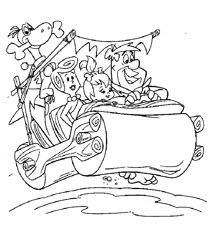 disegni flintstones da colorare