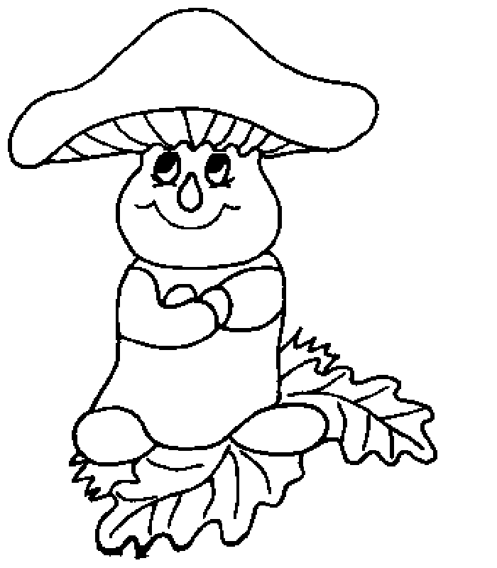 disegni funghi colorare