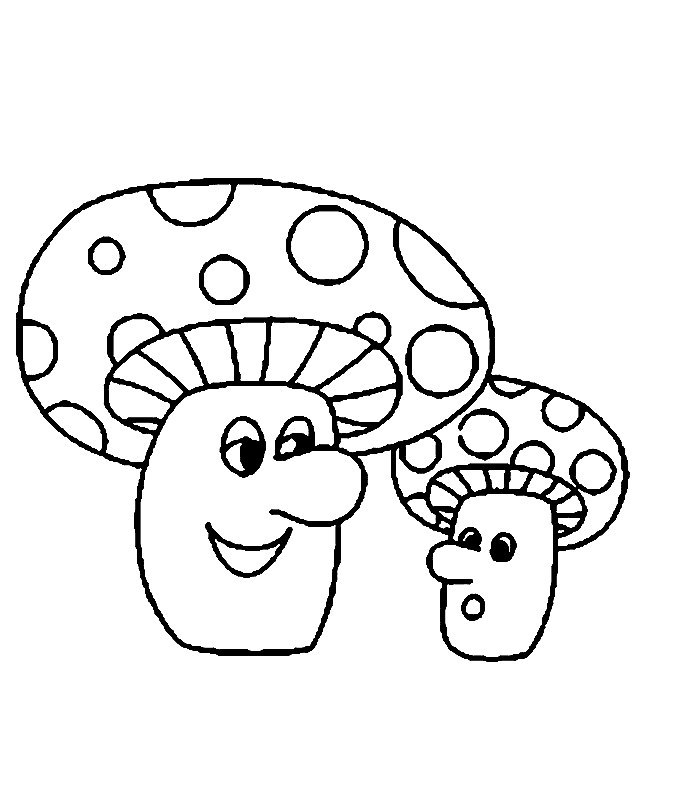 disegni funghi colorare