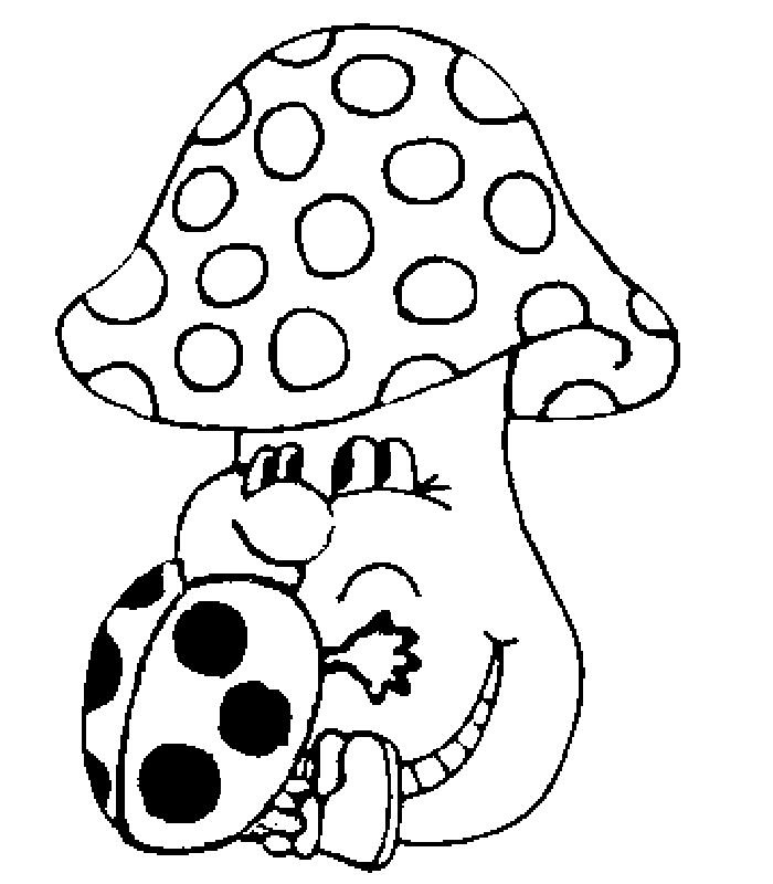 disegni funghi colorare