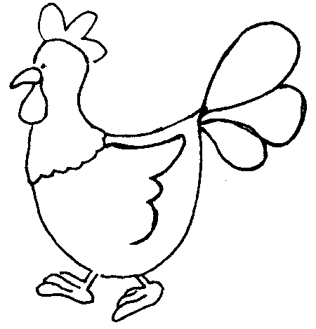 disegni gallo colorare