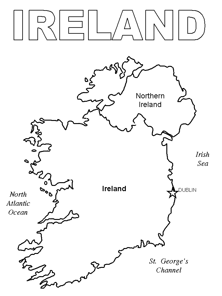 disegni irlanda da colorare