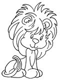 disegni leoni da colorare