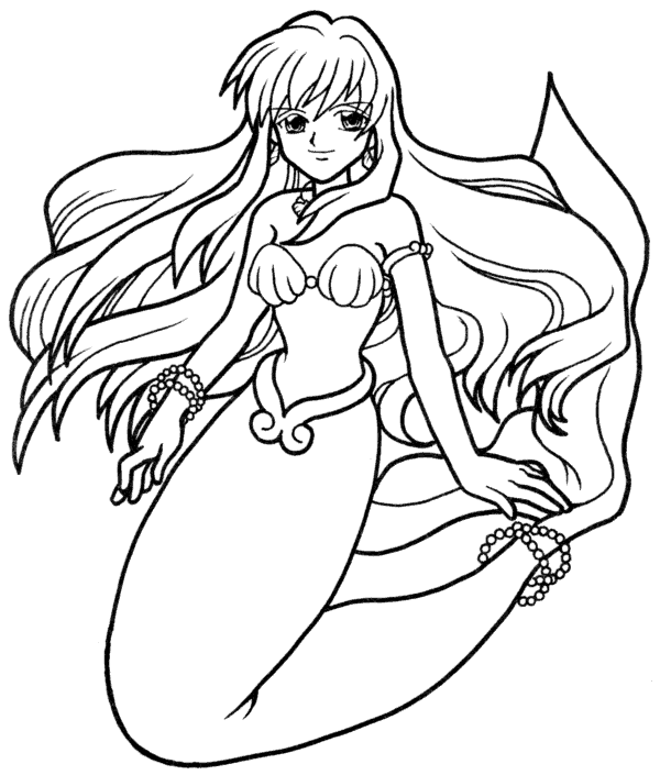 disegni mermaid melody da colorare