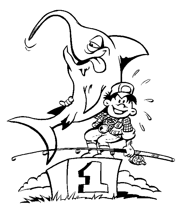 disegni pescare da colorare