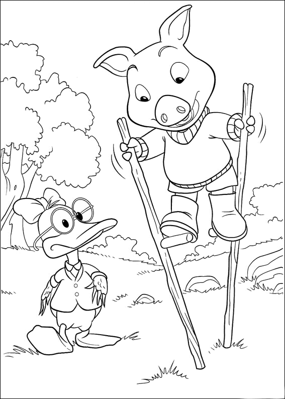 disegni piggly da colorare