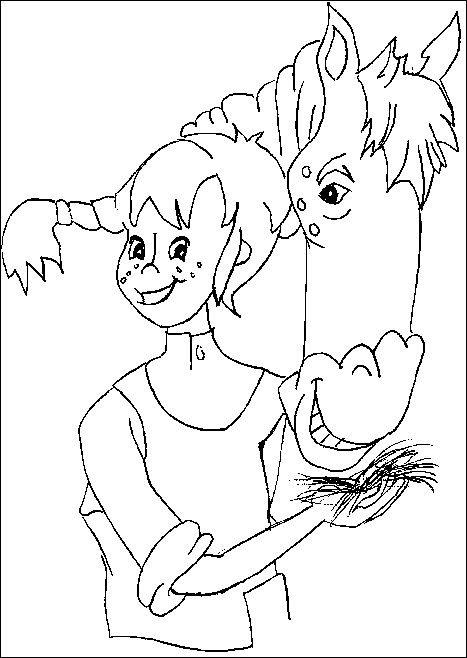 disegni pippi calzelunghe da colorare