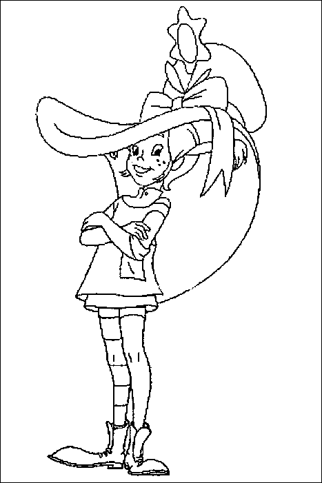 disegni pippi calzelunghe da colorare
