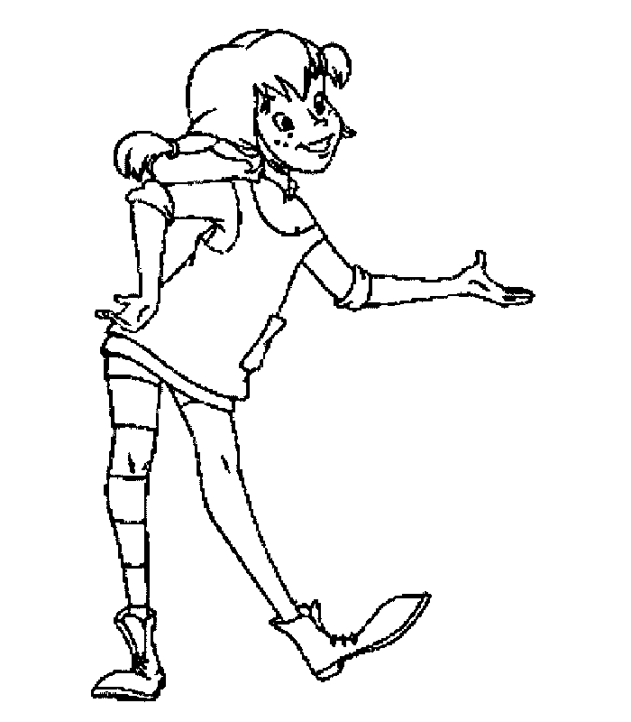 disegni pippi calzelunghe da colorare