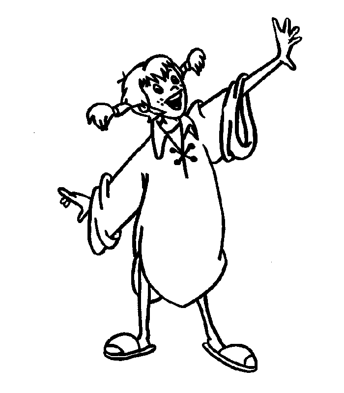 disegni pippi calzelunghe da colorare