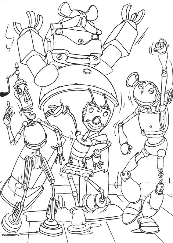 disegni robot da colorare