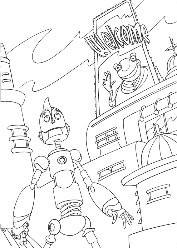 disegni robot da colorare