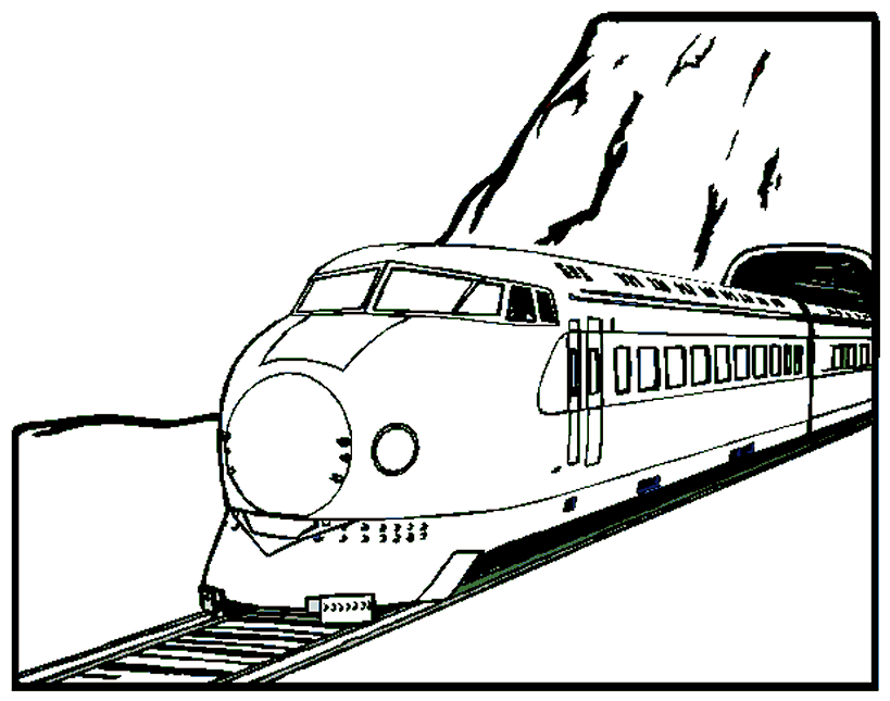 disegni treni da colorare