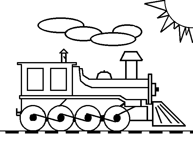disegni treni da colorare