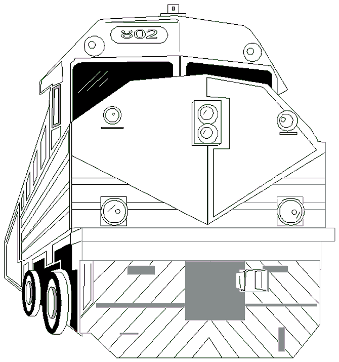 disegni treni da colorare
