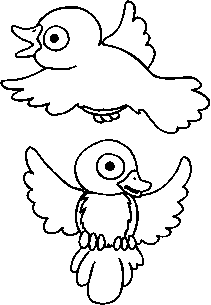 disegni uccelli da colorare