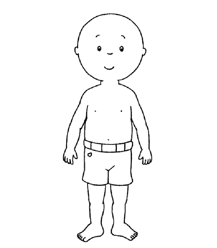 disegni vesti caillou da colorare