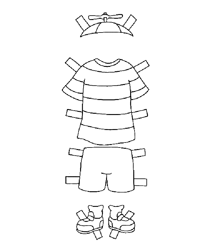 disegni vesti caillou da colorare
