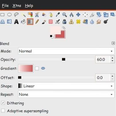 gradient selection for border