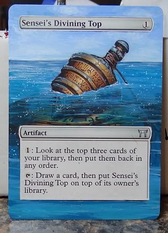 Sensei's Divining Top Altered art Magic the gathering card mtg card art magic card art mtg alter Catherine chandler magic altered gallery